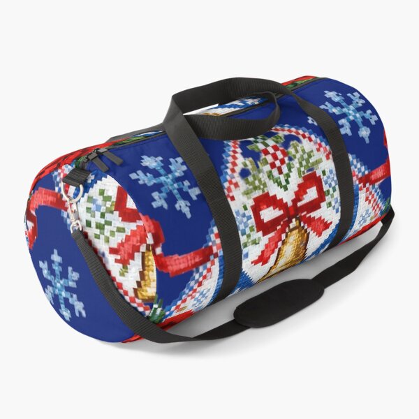 Item preview, Traditional Romanian Christmas Embroidery Pattern – Red Roses, Bells & Folk Cross Stitch Design designed and sold by Maximilianos.