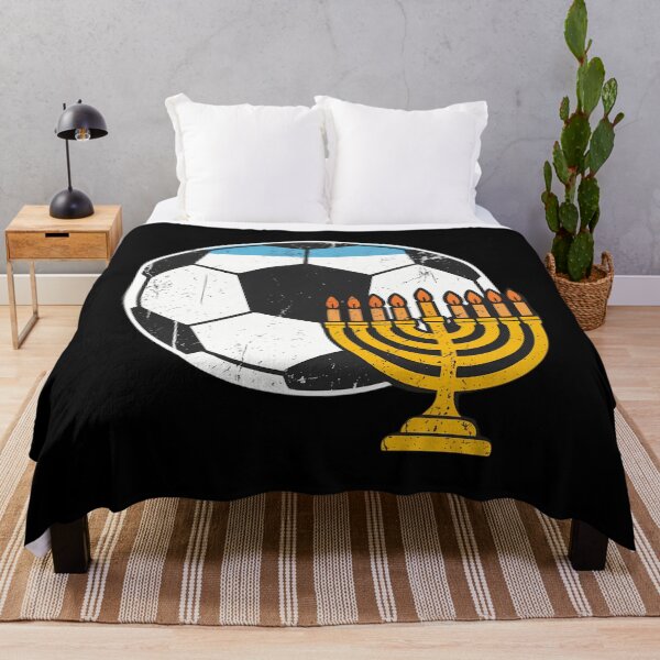 Item preview, Jewish Soccer Footbal Menorah Hanukkah Chanukah Sports designed and sold by Sunset4Bones.