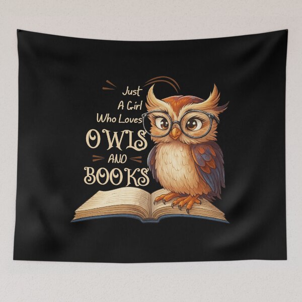 Item preview, Just A Girl Who Loves Owls and Books – Cute Owl with Glasses T-shirt & Gifts designed and sold by LarryMBrown.