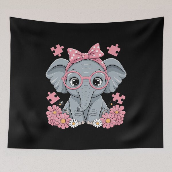 Item preview, Elephant Breast Cancer Awareness Pink Ribbon designed and sold by Idarmotar.
