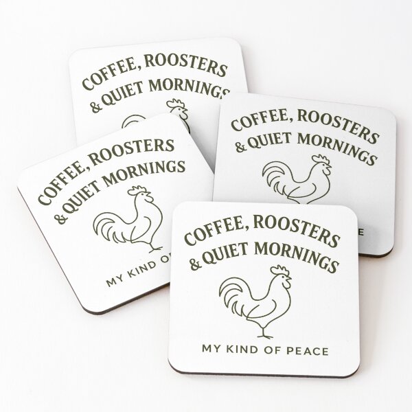 Item preview, Coffee, Roosters & Quiet Mornings – Minimalist Farmhouse Rooster Line Art Rustic Kitchen Wall Decor designed and sold by SlavicFolk.