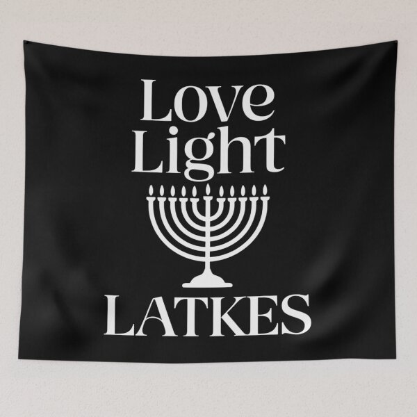 Item preview, Love Light Latkes Hanukkah Jewish Holiday Menorah Funny designed and sold by Sunset4Bones.