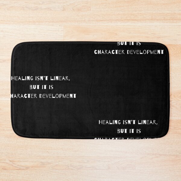 Item preview, Healing Isn’t Linear but It Is Character Development – Emotional Growth Mental Health Quote Design designed and sold by Cognivibe.