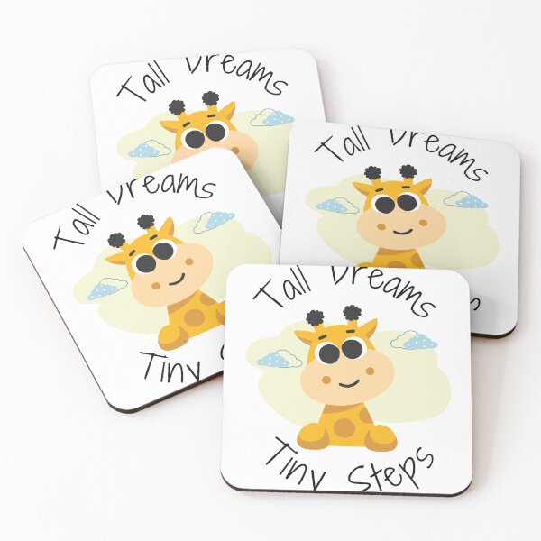 Item preview, Tall Dreams Tiny Steps Cute Giraffe Motivational Nursery Art designed and sold by GenZFashion000.
