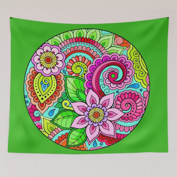 Item preview, Retro Flower Mandala designed and sold by ViaARTfactory.