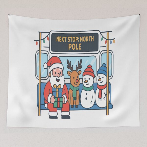 Item preview, Next Stop: North Pole – A New York Holiday Ride designed and sold by Globalcitytees.