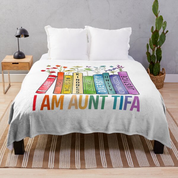 Item preview, I Am Aunt Tifa Human Rights Floral Women Men Protest T-Shirt designed and sold by WarrenyButlin.
