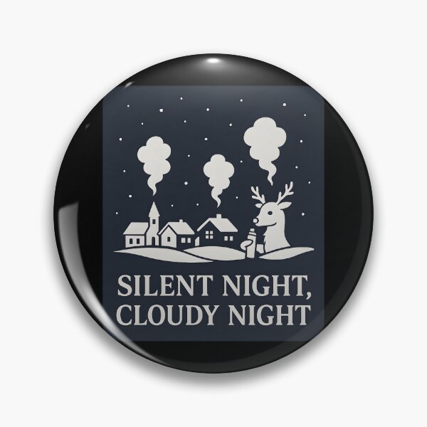 Item preview, Silent Night, Cloudy Night – Minimalist Vape Winter Landscape Design designed and sold by House of Taste Vape Designs.
