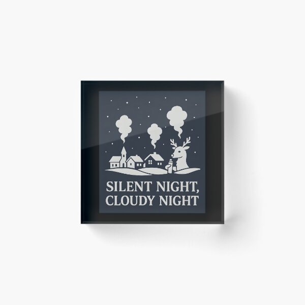 Item preview, Silent Night, Cloudy Night – Minimalist Vape Winter Landscape Design designed and sold by House of Taste Vape Designs.