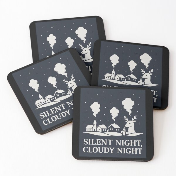 Item preview, Silent Night, Cloudy Night – Minimalist Vape Winter Landscape Design designed and sold by House of Taste Designs.