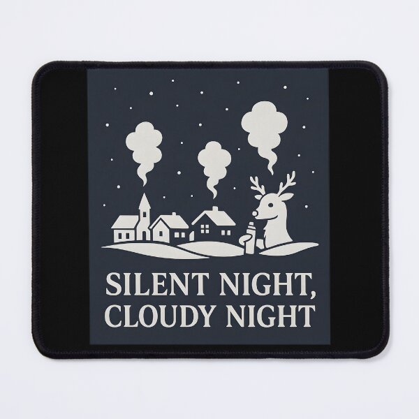 Item preview, Silent Night, Cloudy Night – Minimalist Vape Winter Landscape Design designed and sold by House of Taste Vape Designs.