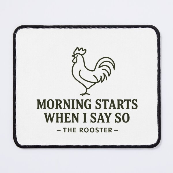 Item preview, Morning Starts When I Say So - Rustic Rooster Quote Minimalist Farmhouse Kitchen Wall Art designed and sold by SlavicFolk.