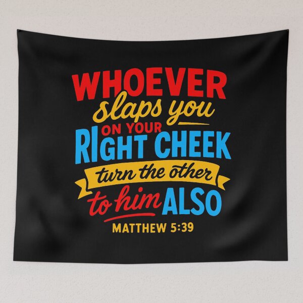 Item preview, Matthew 5:39 Turn The Other Cheek designed and sold by plushism.