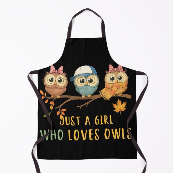 Item preview, Just A Girl Who Loves Owls – Cute Fall Owl Family with Hats and Scarves designed and sold by LarryMBrown.