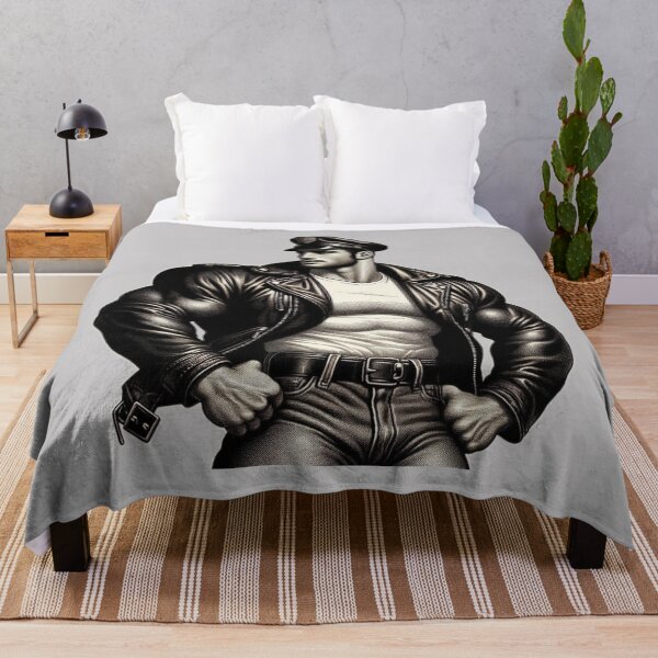 Item preview, Gay 1940s Vintage Biker Muscle Power Tom of Finland Tribute Leather Pride Graphic Design designed and sold by ItsAKinkThing.