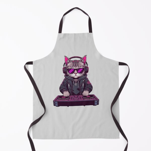 Item preview, Cool Cat DJ Mixing Music | Feline Scratch Master designed and sold by ArtCustomDesign.