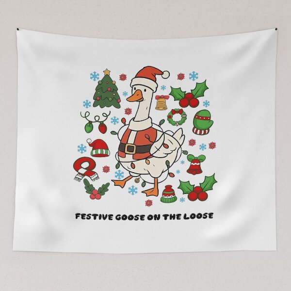 Item preview, The Silly Funny Xmas Festive Loose Quote Goose On Goose designed and sold by Rackaam777Art.