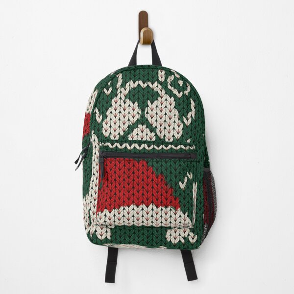 Item preview, Green Christmas sweater pattern with French bulldogs in hats designed and sold by SassyArtistry.