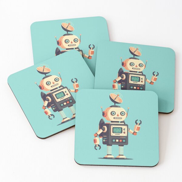 Item preview, "Retro Cartoon Robot Vintage Sci-Fi Character Illustration" designed and sold by anandsiva2703.