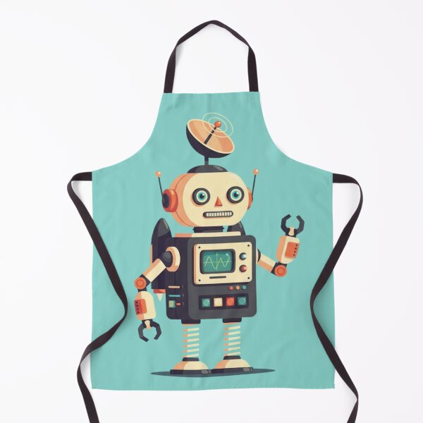 Item preview, "Retro Cartoon Robot Vintage Sci-Fi Character Illustration" designed and sold by anandsiva2703.