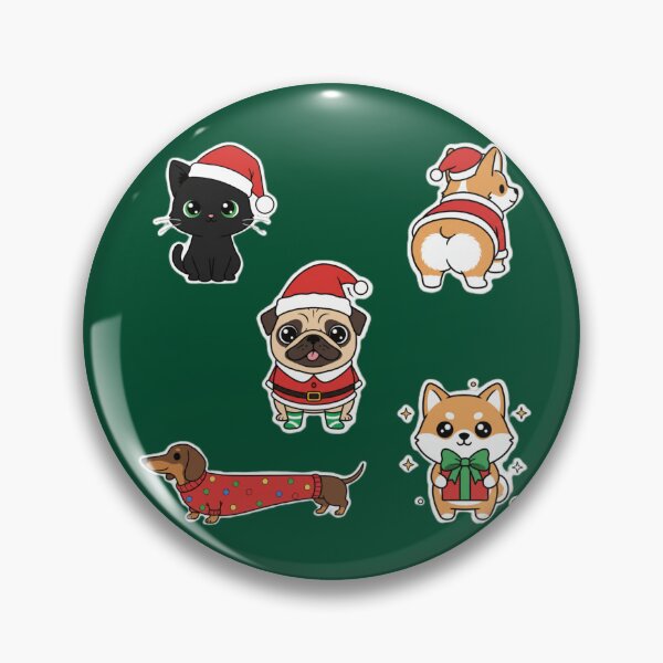Item preview, Cute Christmas Pets Sticker Pack designed and sold by MuseAI.