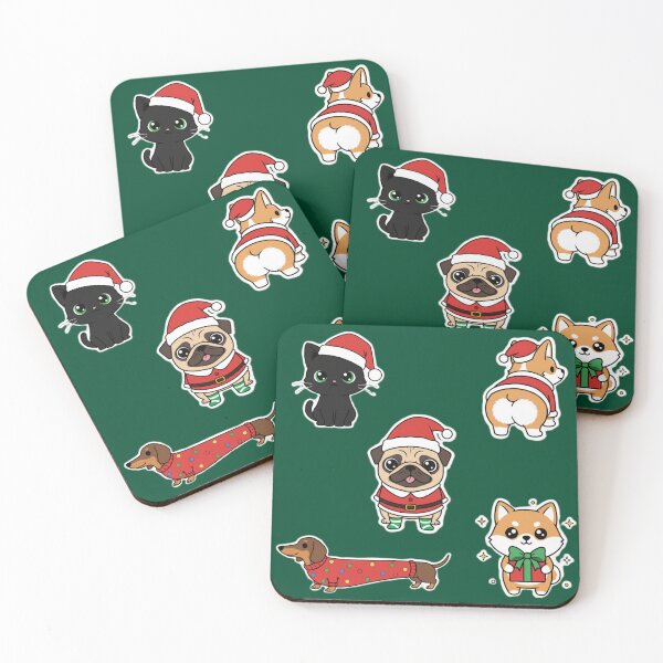 Item preview, Cute Christmas Pets Sticker Pack designed and sold by MuseAI.