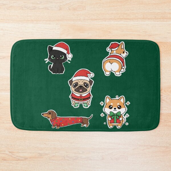 Item preview, Cute Christmas Pets Sticker Pack designed and sold by MuseAI.