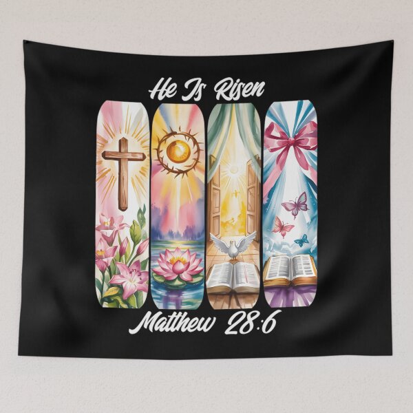 Item preview, Easter, especially being celebrate the to crucified. used Christianity during after is It Christ, the resurrection commemorating in from Jesus commonly his of dead resurrection designed and sold by JUSchallerArt.
