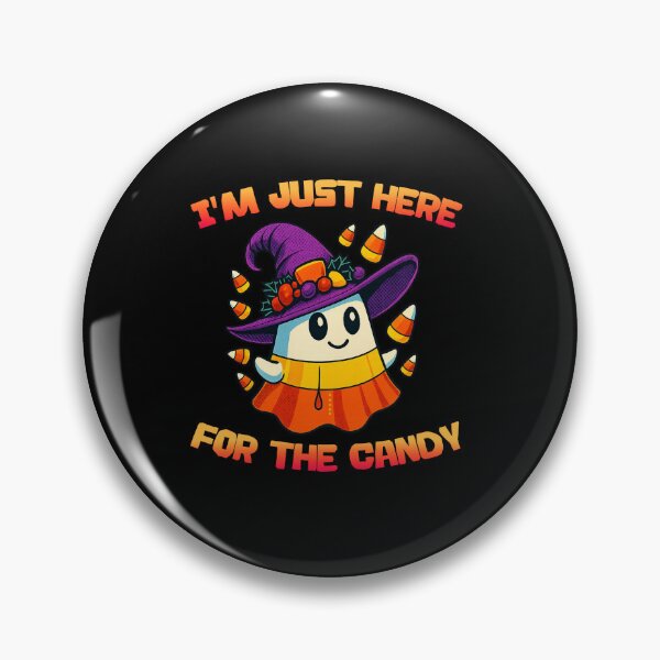 Item preview, I'm Just Here for the Candy" Halloween Witch Ghost with Candy Corn designed and sold by LarryMBrown.