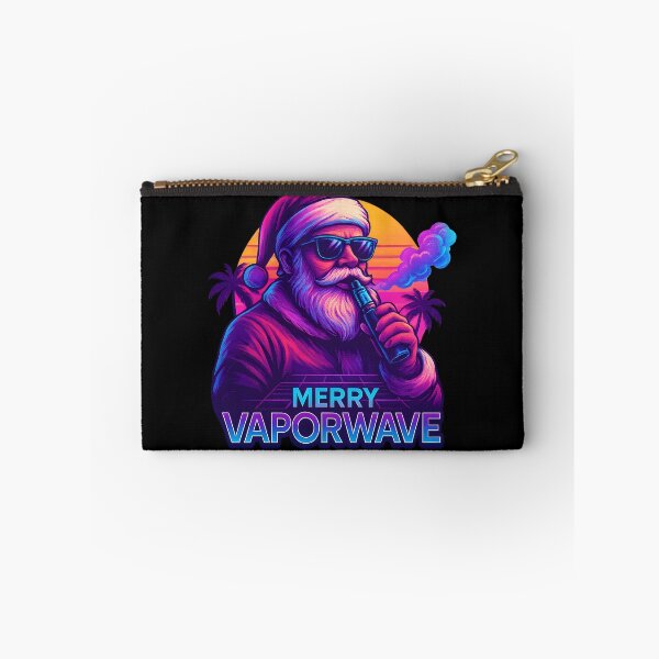 Item preview, Merry Vaporwave – Retro Neon Santa Vaping Christmas Design designed and sold by House of Taste Vape Designs.