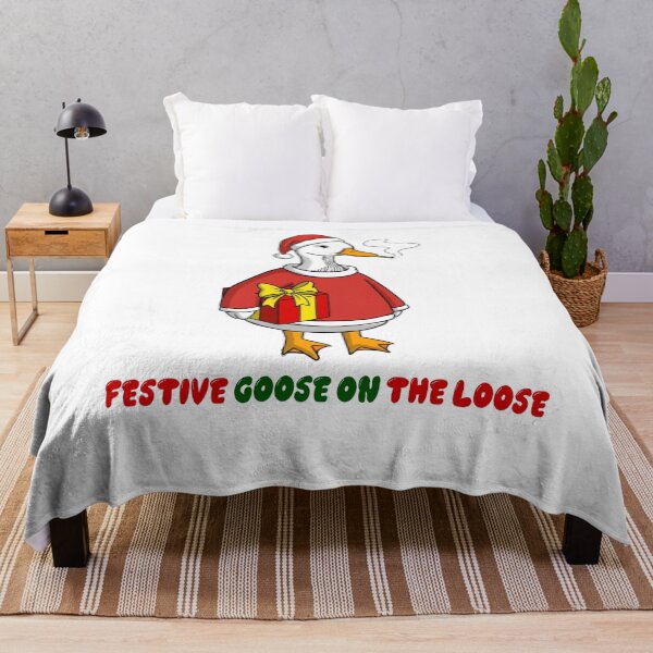 Item preview, Festive Goose Silly Xmas Funny Quote Goose The On Loose designed and sold by Rackaam777Art.