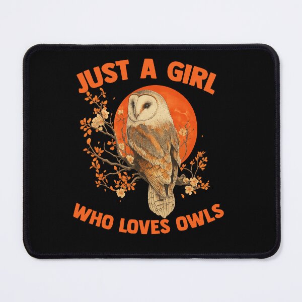 Item preview, Just A Girl Who Loves Owls – Beautiful Barn Owl with Orange Moon & Blossoms T-shirt & Gifts designed and sold by LarryMBrown.