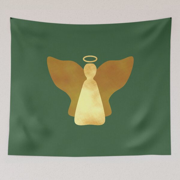 Item preview, Golden Angel on green - Calm, Sensory-Friendly designed and sold by CreaTwinkles.