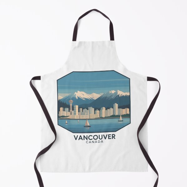 Item preview, Vancouver Canada Skyline – Vintage Travel Poster Illustration designed and sold by VividOrganica.
