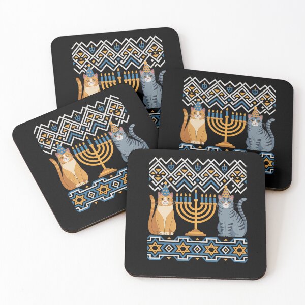 Item preview, Cat With Menorah Hanukkah Chanukah Menorah Cat designed and sold by brynatshop.