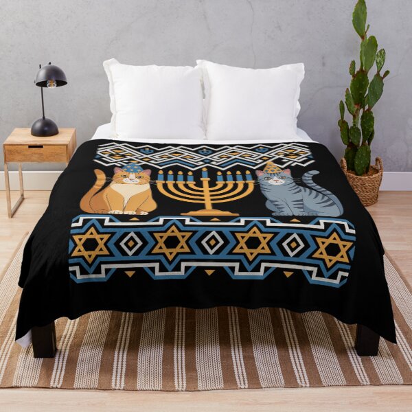 Item preview, Cat With Menorah Hanukkah Chanukah Menorah Cat designed and sold by brynatshop.