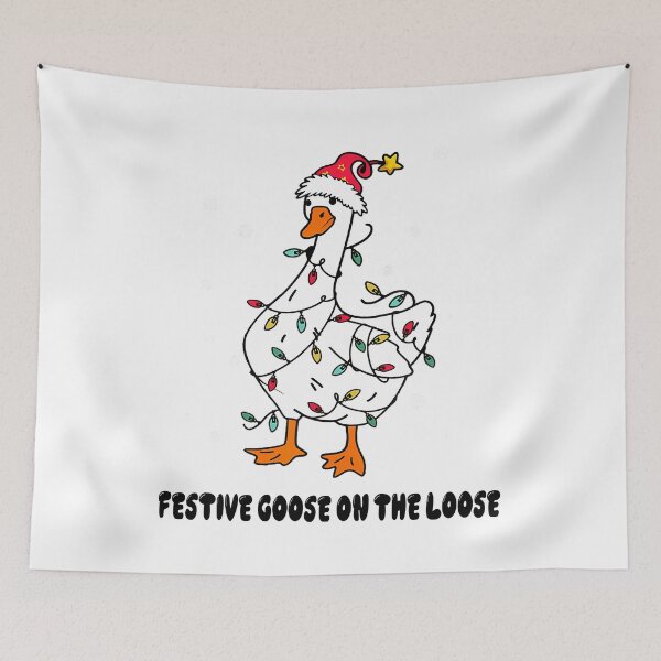 Item preview, Silly The Funny On Loose Xmas Goose Festive Quote Goose designed and sold by Rackaam777Art.