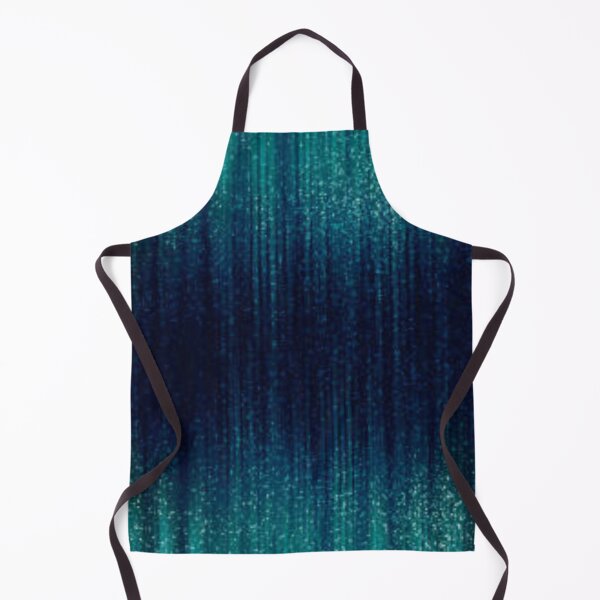 Item preview, "Teal Blue Abstract Glitch Lines Shimmer Digital Art" poster designed and sold by anandsiva2703.