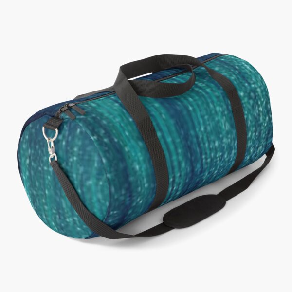 Item preview, "Teal Blue Abstract Glitch Lines Shimmer Digital Art" poster designed and sold by anandsiva2703.