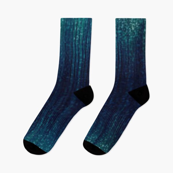 Item preview, "Teal Blue Abstract Glitch Lines Shimmer Digital Art" poster designed and sold by anandsiva2703.