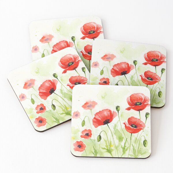 Item preview, Red poppies designed and sold by Design4uStudio.