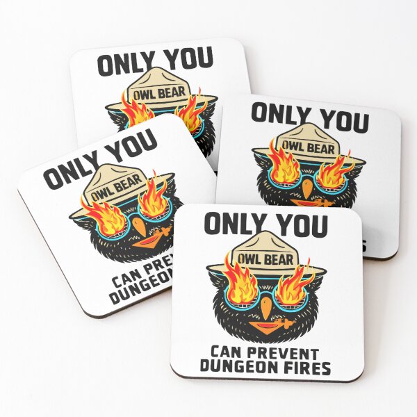 Item preview, Only You Can Prevent Dungeon Fires - Cute Owlbear Tabletop Humor designed and sold by HumansStuck12.