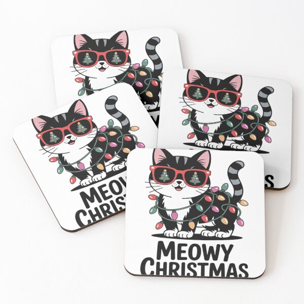 Item preview, Cat Meow Santa Tuxie Christmas Tree Lights Cat Catmas designed and sold by VladoZork.