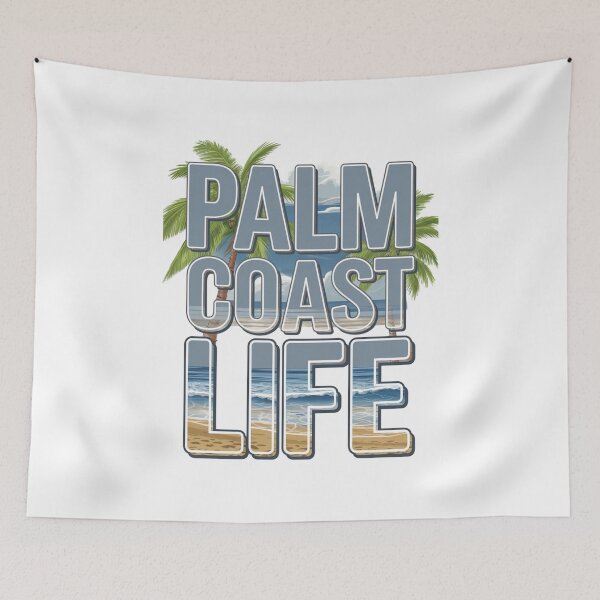 Item preview, Palm Coast Life Beach Scene designed and sold by CoastalCraze.