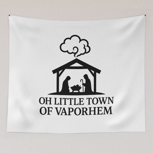 Item preview, Oh Little Town of Vaporhem – Vape Nativity Scene Minimalist Christmas Design designed and sold by House of Taste Vape Designs.