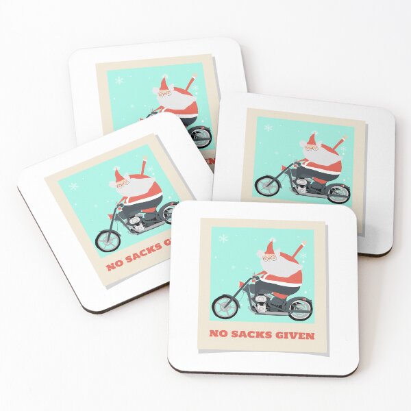 Item preview, No Sacks Given. Cheeky Christmas Santa Motorbike. designed and sold by PathOriginals.