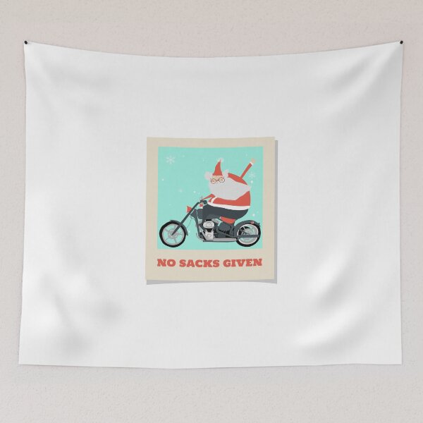 Item preview, No Sacks Given. Cheeky Christmas Santa Motorbike. designed and sold by PathOriginals.