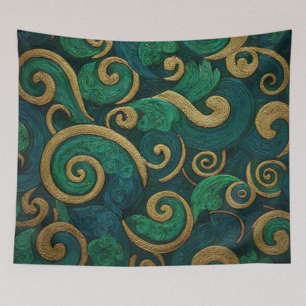 Item preview, New Zealand Māori Paua Pattern Koru Design 599 designed and sold by GrinGalore.