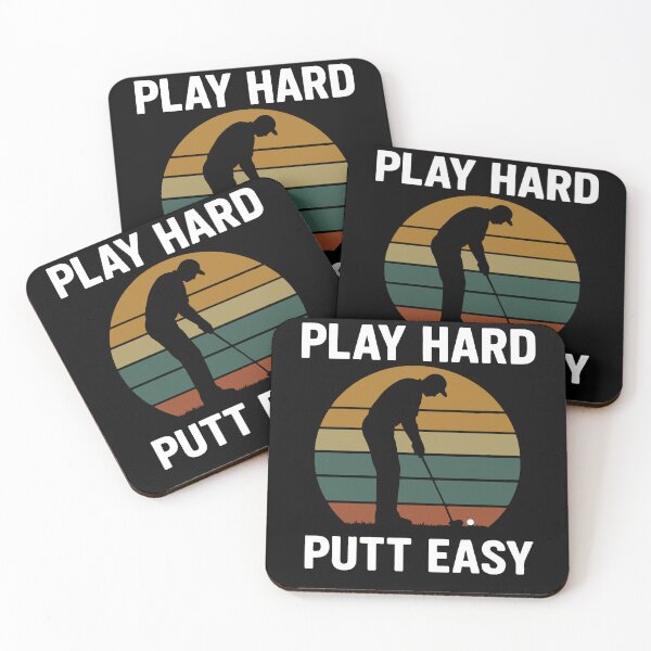 Item preview, Play Hard Putt Easy Funny Golf Player Art designed and sold by LuminOrb.