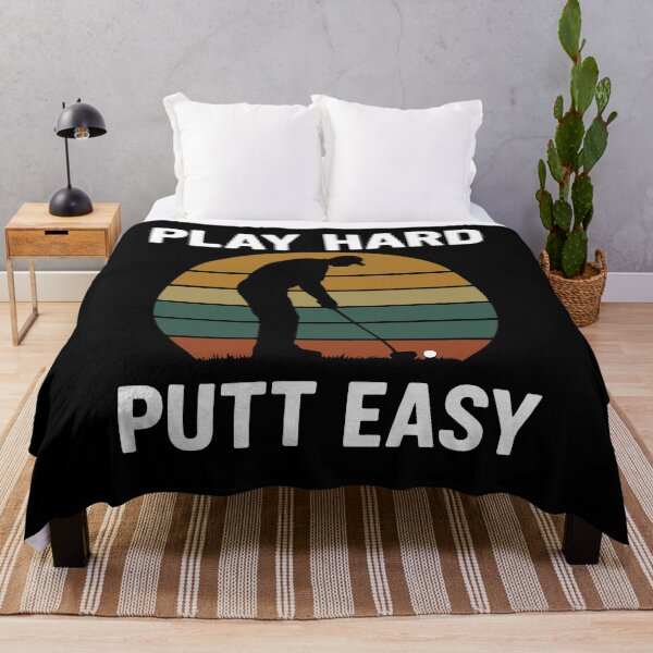 Item preview, Play Hard Putt Easy Funny Golf Player Art designed and sold by LuminOrb.